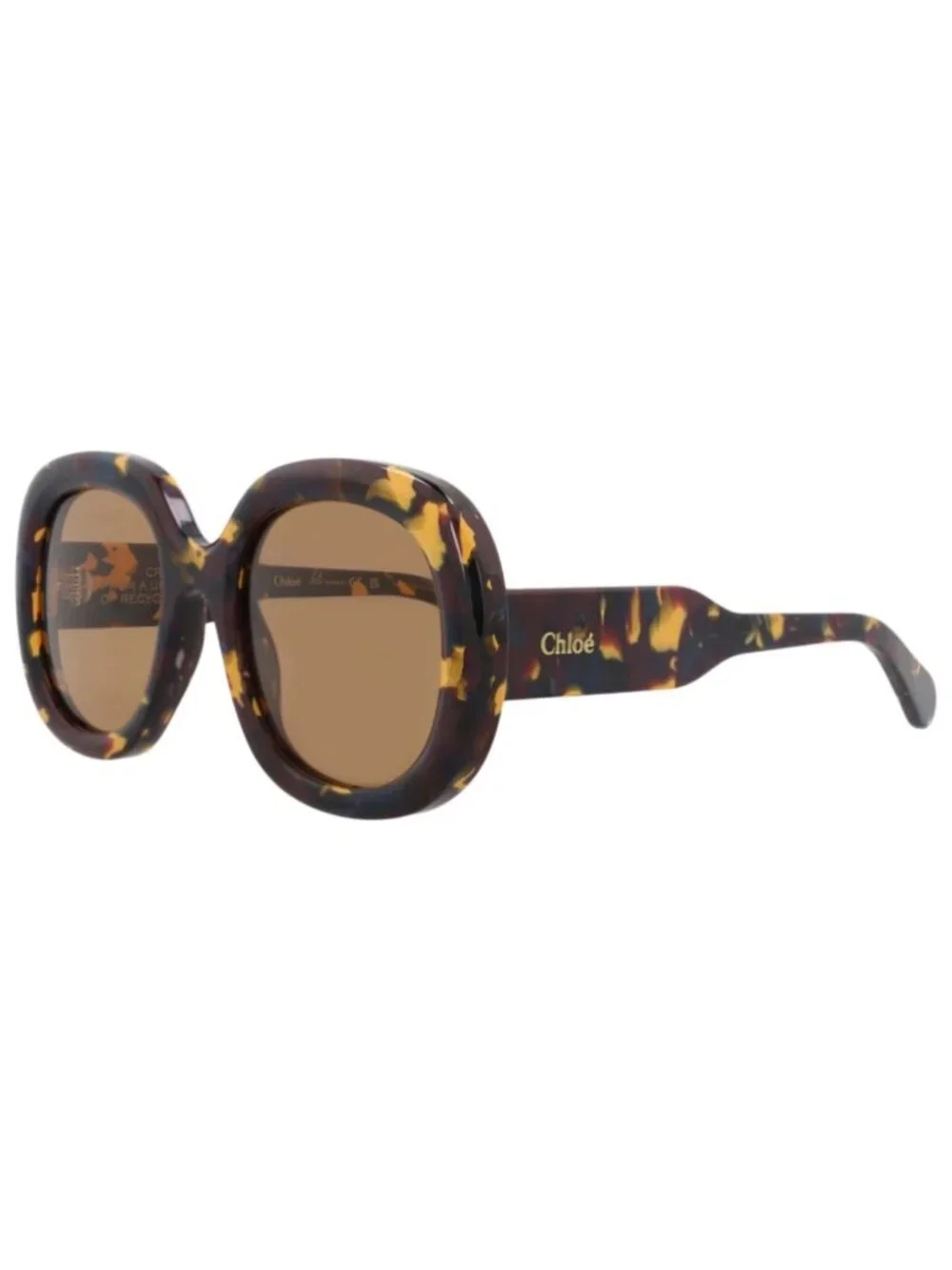 New Chloé Women's Sunglasses Square Rectangle Recycled Acetate Frame Burgundy